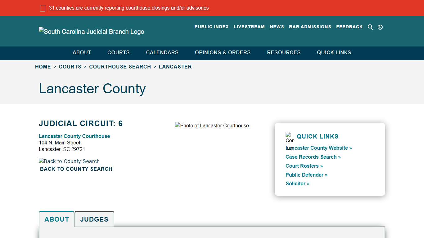 Lancaster - South Carolina Judicial Branch
