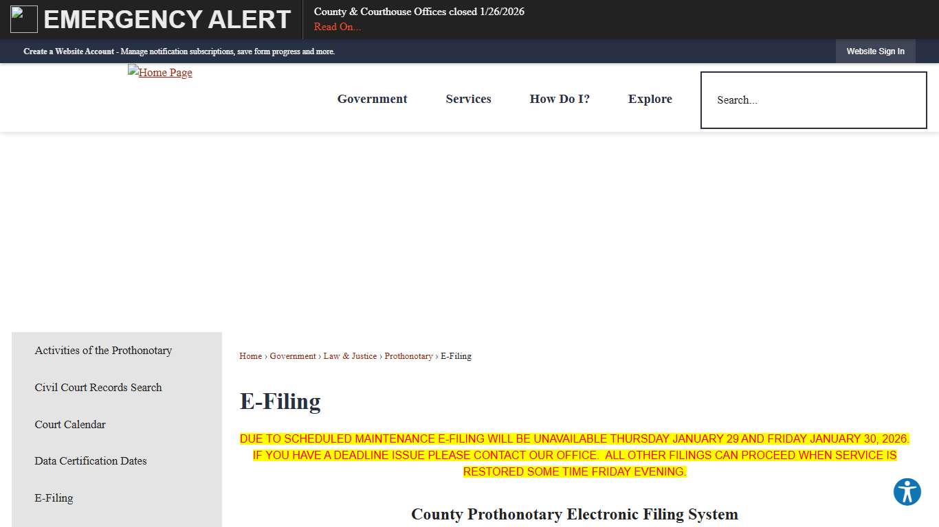 E-Filing Lancaster County, PA - Official Website