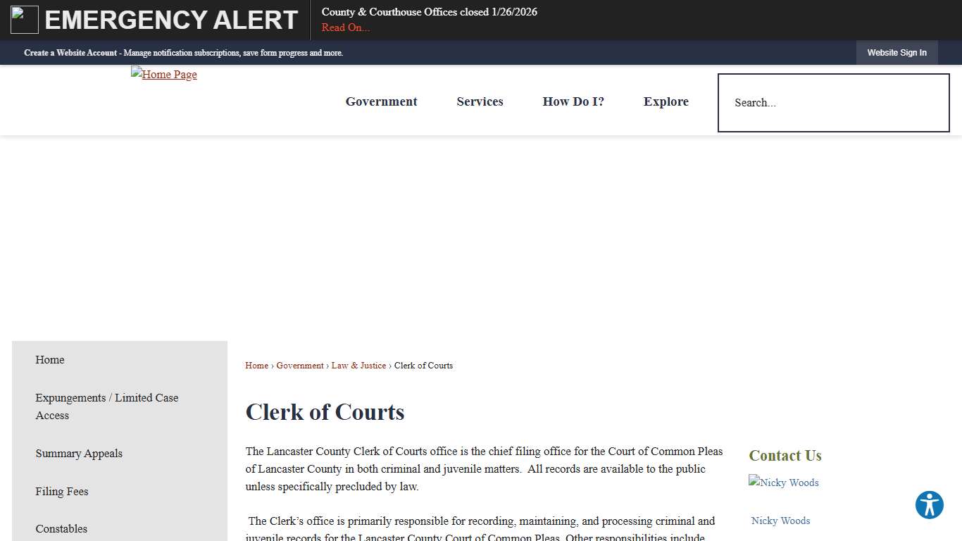 Clerk of Courts Lancaster County, PA - Official Website