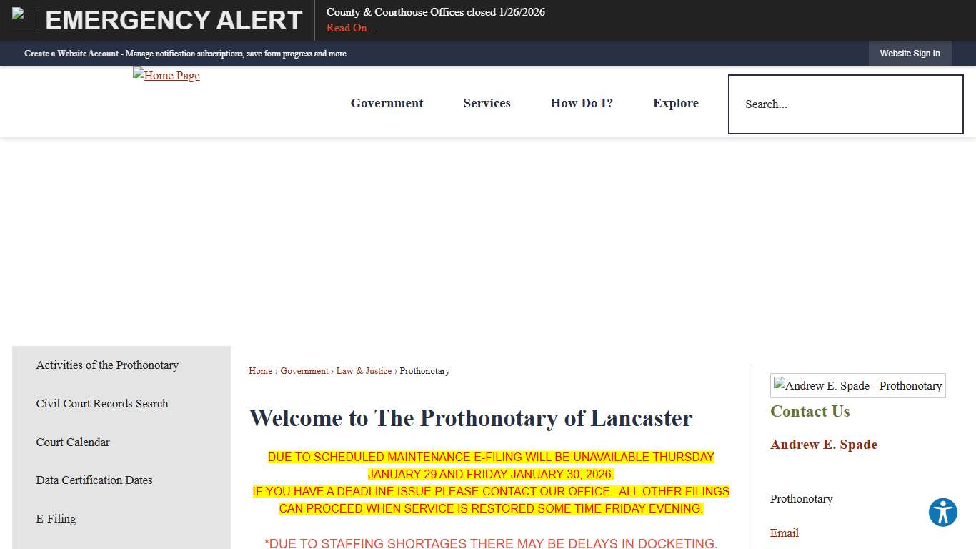 Welcome to The Prothonotary of Lancaster  Lancaster County, PA - Official Website